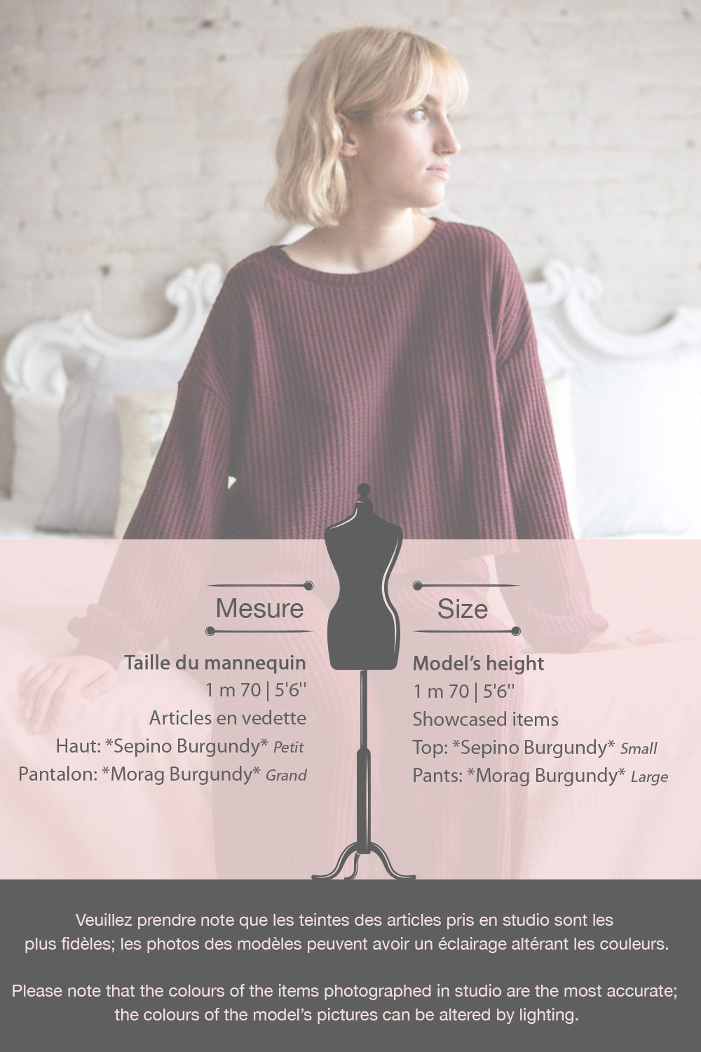 Sepino Burgundy Cropped Knit Sweater | La petite garçonne fiche