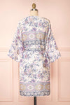 Serenite Navy Paisley Pattern Short Kimono | Boutique 1861 back view