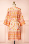 Serenite Pink Paisley Pattern Short Kimono | Boutique 1861 back view