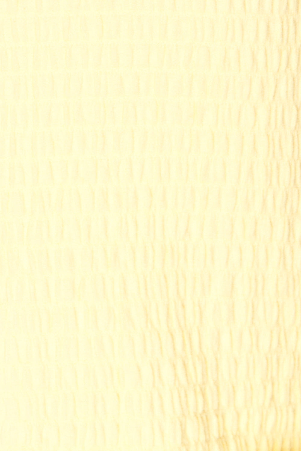 Serpa Yellow Fitted Ruched Dress with Ruffles | La petite garçonne fabric 