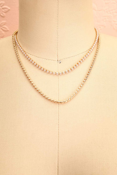 Serpens Or Layered Necklace w/ Pearls | Boutique 1861