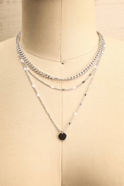 Sertus Argenté Silver Layered Chains Necklace | La Petite Garçonne