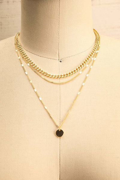 Sertus Doré Golden Layered Chains Necklace | La Petite Garçonne