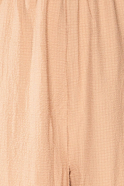 Set Allyf Taupe Crop Top And Pants Set | La Petite Garçonne fabric