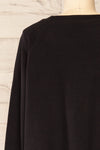 Set Brie Black Sweater and Lounge Pants | La petite garçonne top back close-up