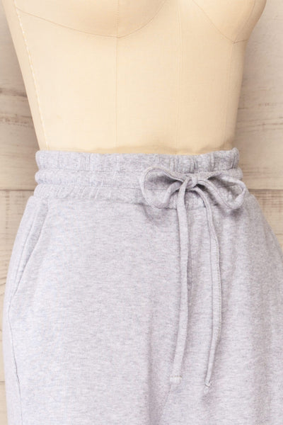 Set Brie Grey Sweater and Lounge Pants | La petite garçonne side close-up