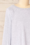 Set Brie Grey Sweater and Lounge Pants | La petite garçonne top side close-up