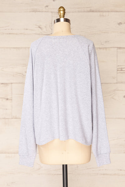 Set Brie Grey Sweater and Lounge Pants | La petite garçonne top back view