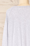 Set Brie Grey Sweater and Lounge Pants | La petite garçonne top back close-up