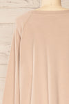 Set Brie Mocha Taupe Sweater and Lounge Pants | La petite garçonne  top back close-up
