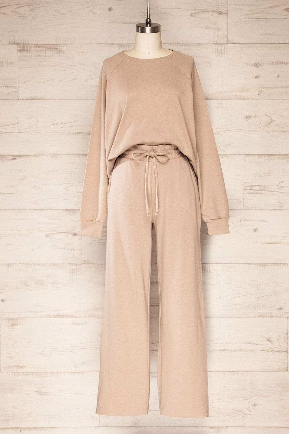 Set Brie Mocha Taupe Sweater and Lounge Pants | La petite garçonne  set 