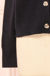 Set Cilia Black Cardigan & Fitted Midi Dress | Boutique 1861 sleeve