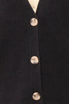 Set Cilia Black Cardigan & Fitted Midi Dress | Boutique 1861  fabric