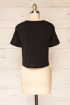 Set Dignes Black Ribbed T-Shirt & Shorts | La petite garçonne  top back view