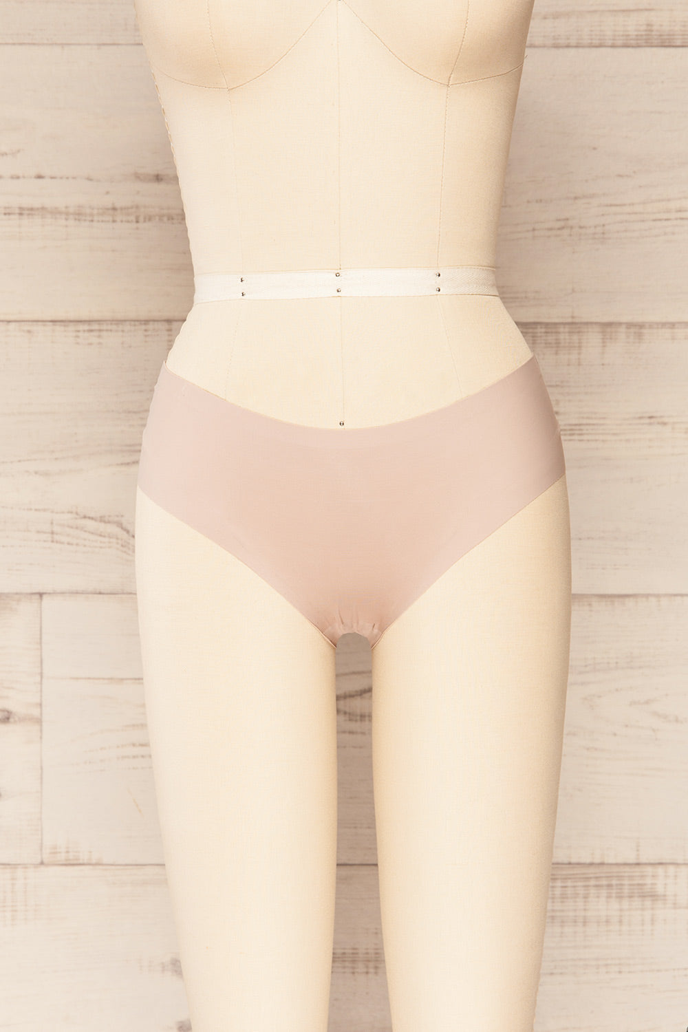 Set Hydra Pack of 3 Seamless Undies | La petite garçonne  beige front view