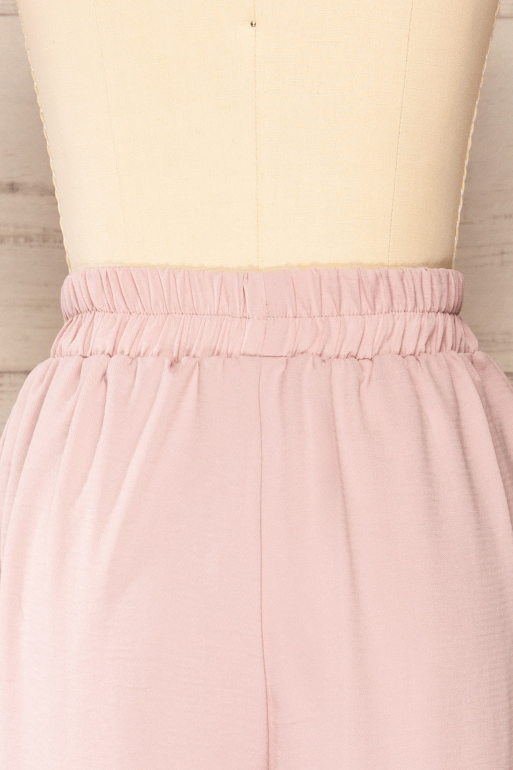 Set Iasi Mauve Crop Top & Pants Set | La petite garçonne  back close-up