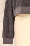 Set Jesen Charcoal Long Sleeve Top & Shorts | La petite garçonne sleeve