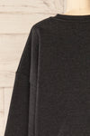 Set Laryk Dark Charcoal Sweater & Joggers | La Petite Garçonne top back close-up