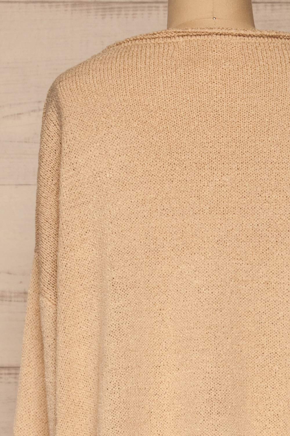 Set Lubin Beige Knitted Top & Skirt | La petite garçonne back close-up