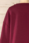 Set Luqa Burgundy Sweater & Joggers | La petite garçonne top back close-up