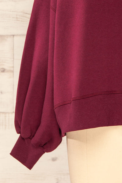 Set Luqa Burgundy Sweater & Joggers | La petite garçonne sleeve