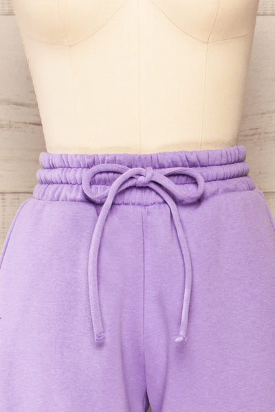 Set Luqa Lavender Sweater & Joggers | La petite garçonne front close-up