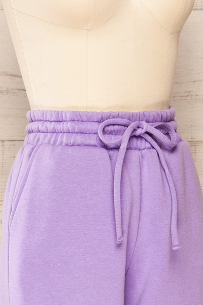 Set Luqa Lavender Sweater & Joggers | La petite garçonne side close-up