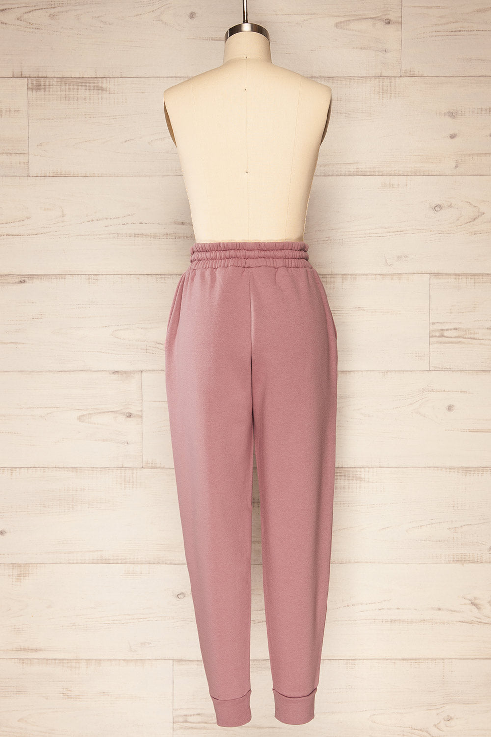 Set Luqa Mauve Sweater & Joggers | La petite garçonne back view