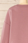 Set Luqa Mauve Sweater & Joggers | La petite garçonne top back close-up