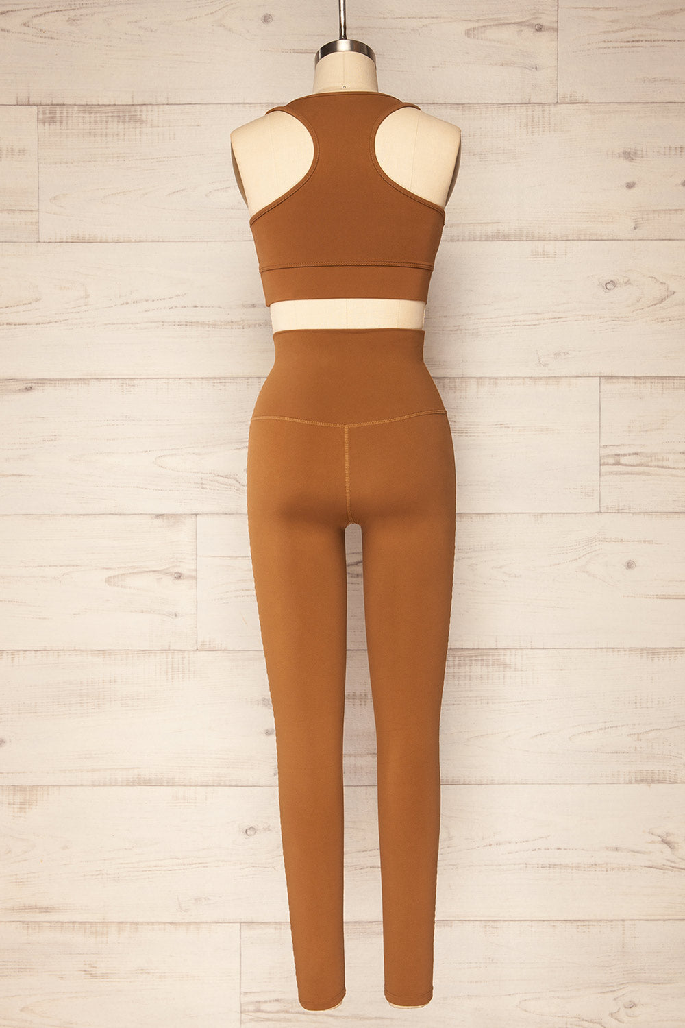 Set Mida Caramel Sports Bra & Leggings Set | La petite garçonne  back view