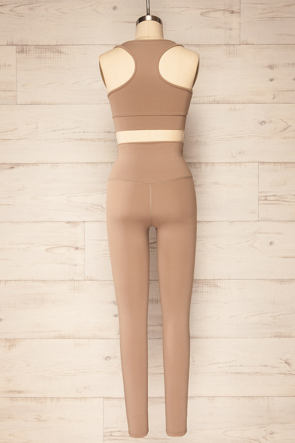 Set Mida Mocha Sports Bra & Leggings Set | La petite garçonne  back view