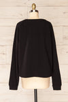 Set Rebec Black Cropped Sweater & Shorts | La petite garçonne  top back view
