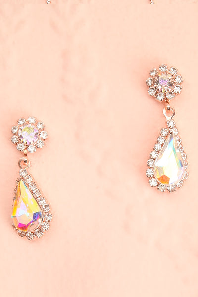 Souffle de Vie Iridescent Crystal Earrings & Necklace | Boutique 1861 details