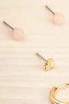 Wainaku Gold Freshwater Pearl Earrings Set | La petite garçonne close-up