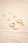 Wainaku Gold Freshwater Pearl Earrings Set | La petite garçonne