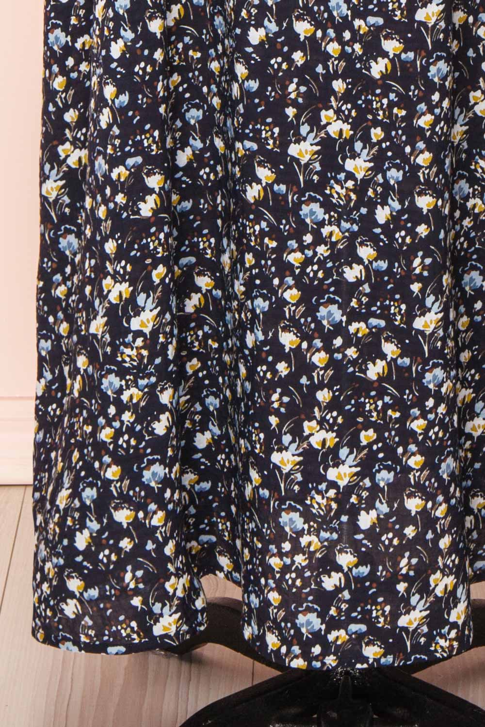 Setsue | Robe Fleurie Midi à Manches Courtes