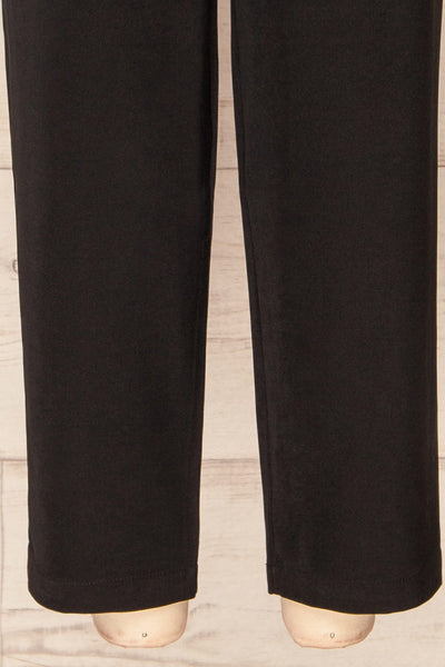 Seville Black Straight-Leg Pants w/ Belt | La petite garçonne bottom