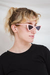 Sevunti White Cat-Eye Sunglasses | La petite garçonne  model