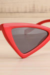 Sevunti Red Cat-Eye Sunglasses | La petite garçonne side close-up