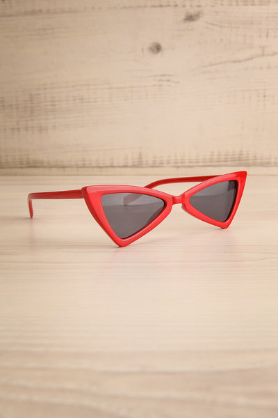 Sevunti Red Cat-Eye Sunglasses | La petite garçonne side view