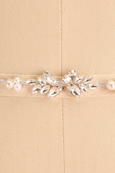 Seydr Crystal & Pearl Ribbon Belt | Boudoir 1861 close-up