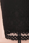 Shalonda Black Lace Cocktail Dress | Robe skirt close up | Boutique 1861
