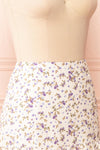 Shantey Short Floral Skirt with Ruffles | Boutique 1861 side close-up