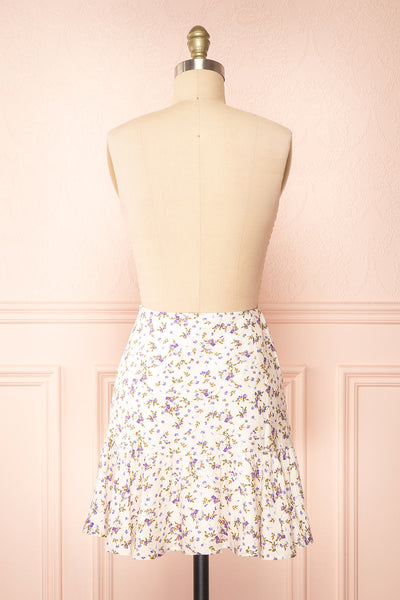 Shantey Short Floral Skirt with Ruffles | Boutique 1861 back view