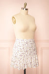 Shantey Short Floral Skirt with Ruffles | Boutique 1861 side plus size