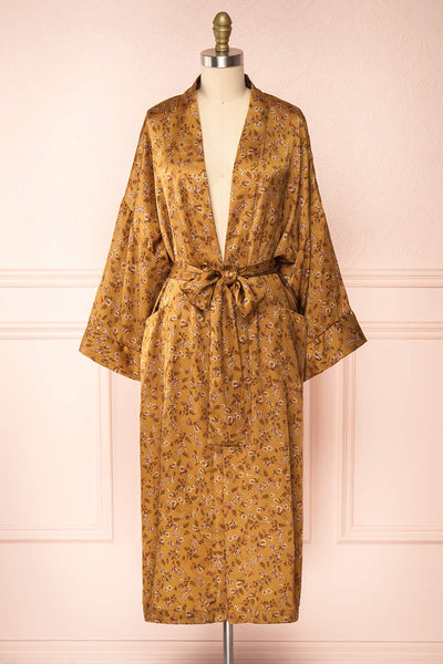 Shawnice Satin Floral Kimono | Boutique 1861 front view