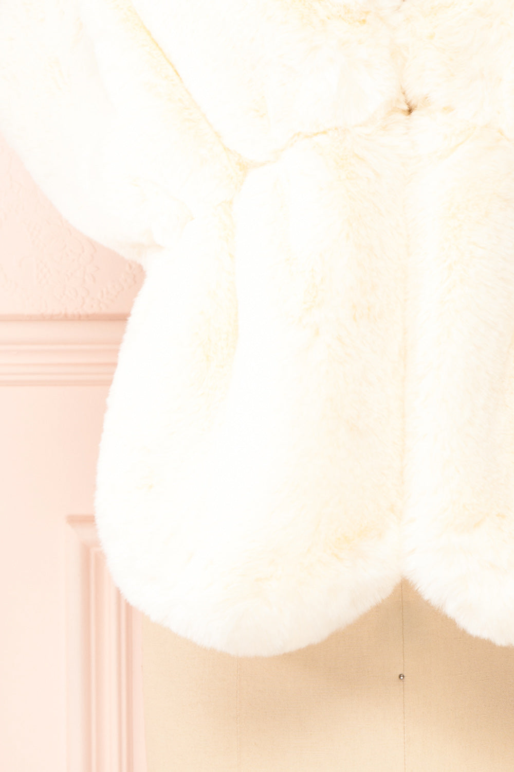 Shawny Ivory Faux Fur Shawl | Boudoir 1861 bottom