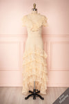 Sheephanie Beige Lace Ruffled Bridal Dress | Boudoir 1861 front view