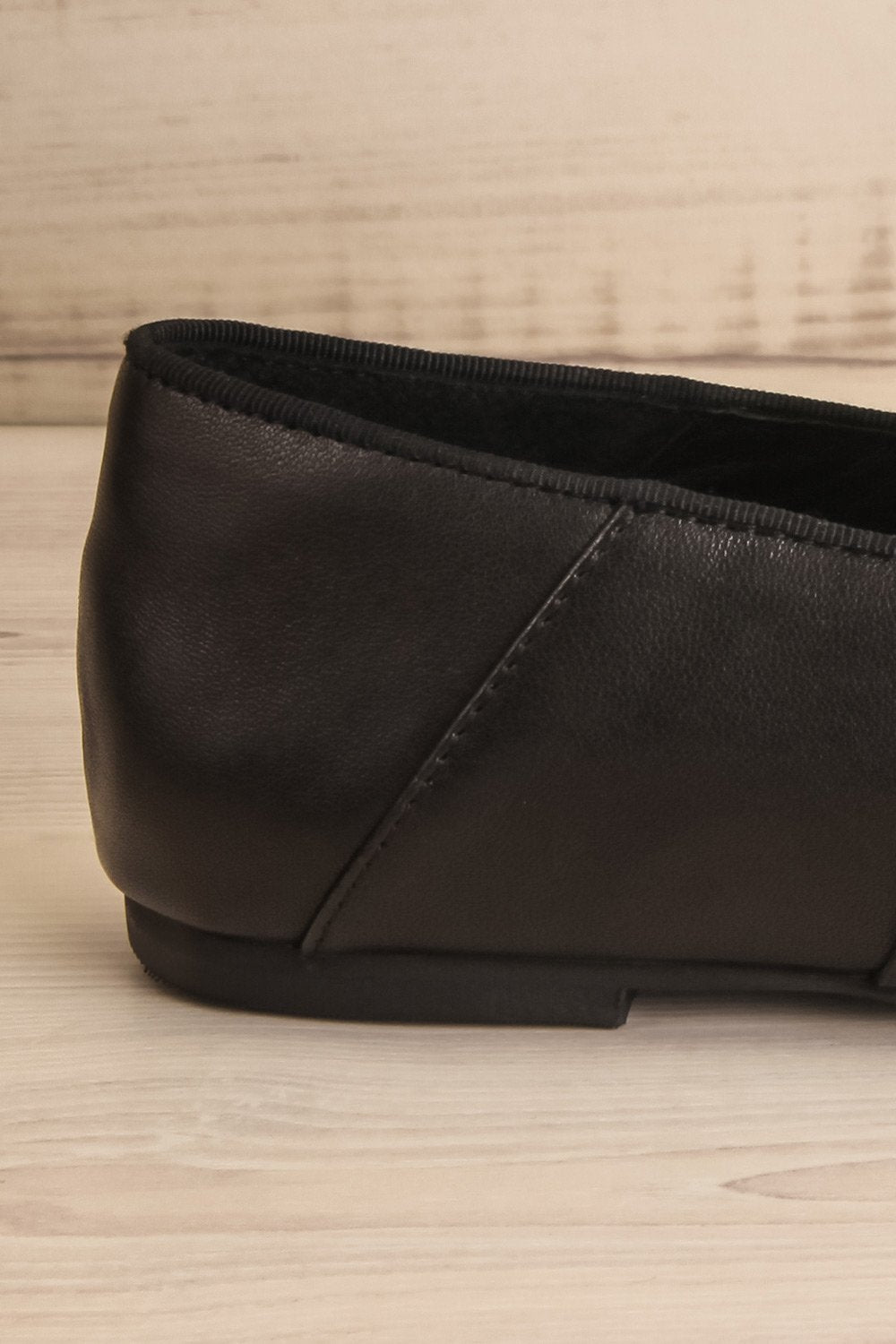 Shela Black & White Slip-On Loafers side back close-up | La Petite Garçonne Chpt. 2 7