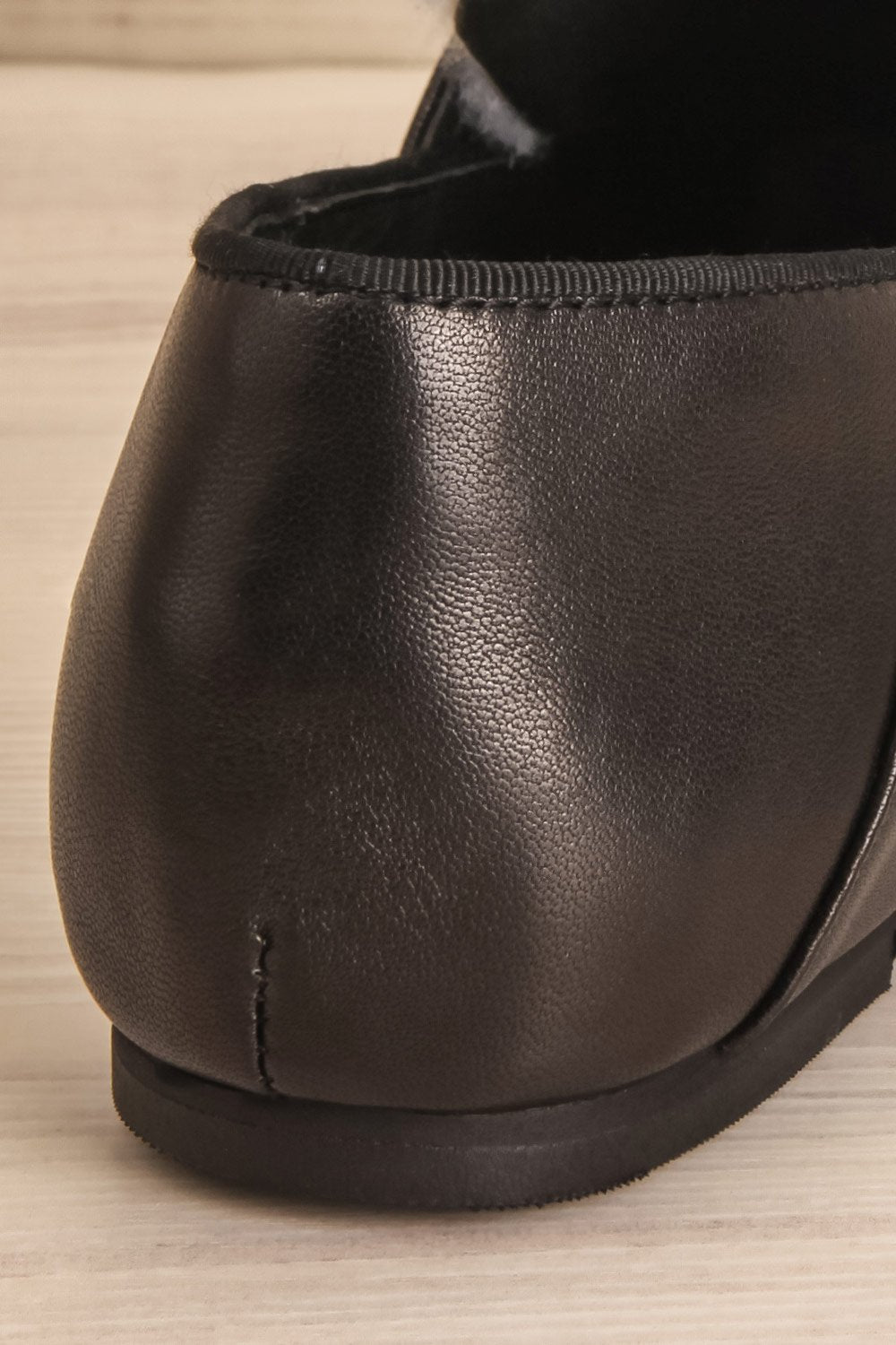 Shela Black & White Slip-On Loafers back close-up | La Petite Garçonne Chpt. 2 10